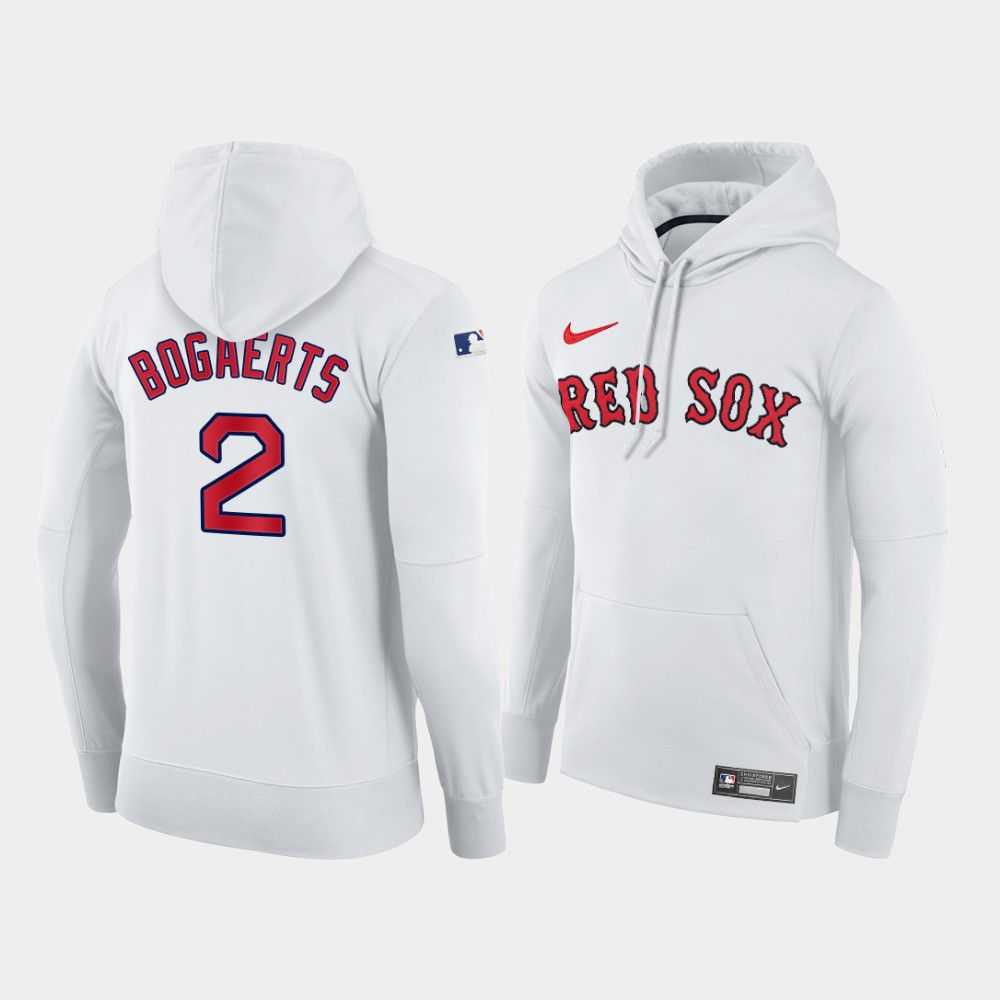 Men Boston Red Sox 2 Bogaerts white home hoodie 2021 MLB Nike Jerseys